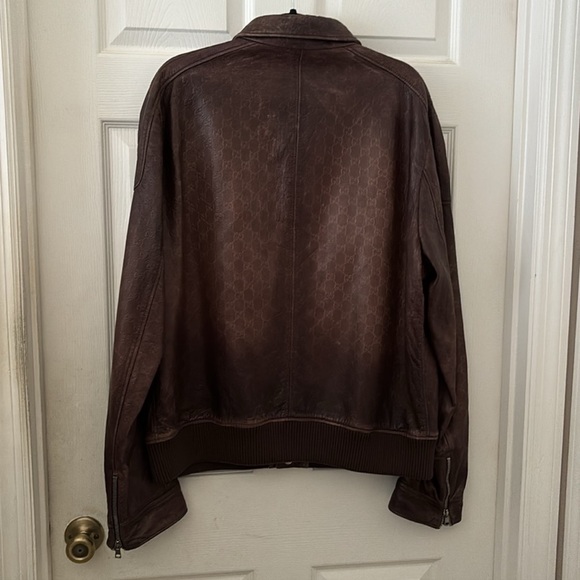Gucci Signature GG Monogram Leather Jacket - Picture 3 of 13